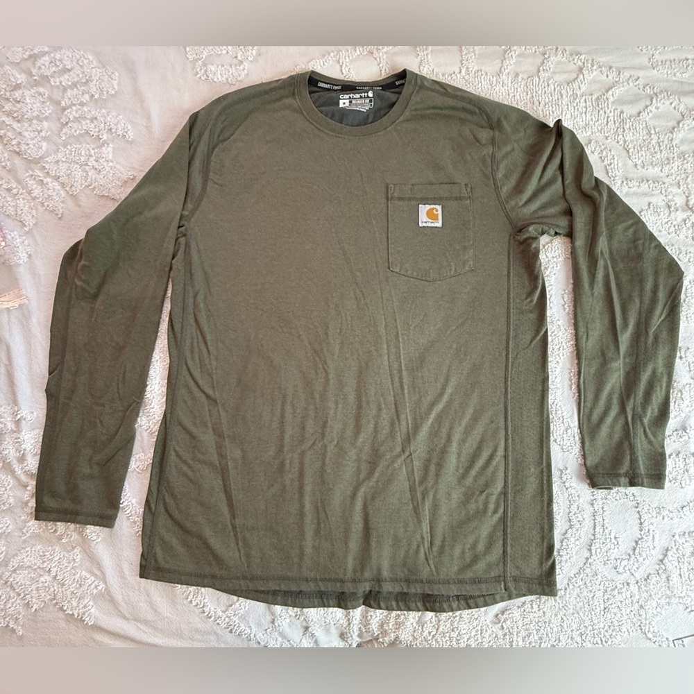 Carhartt Olive Long Sleeve Shirt - Picture 2 of 5